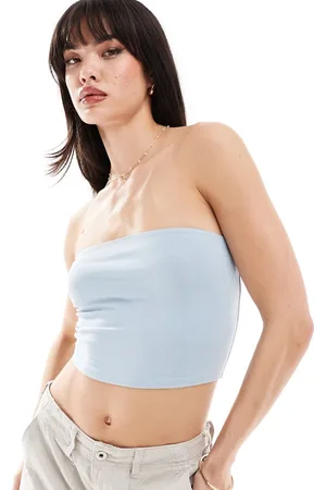 ASOS Ultimate crop bandeau top in baby