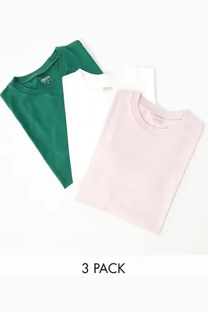 ASOS 3 pack crew neck t-shirts in multiple colors