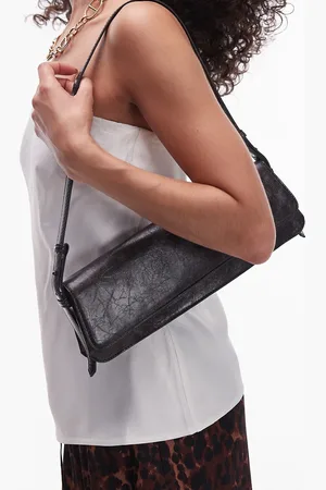 Topshop Stassi elongated shoulder bag in distressed