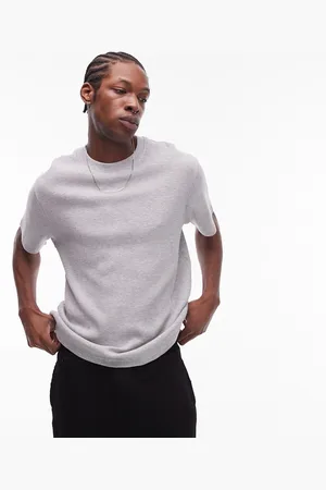 Topman Lounge waffle t-shirt in light