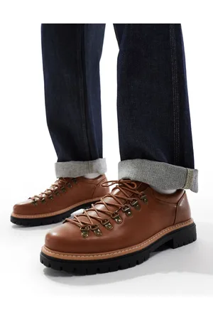 ASOS Chunky lace up hiker shoes in tan