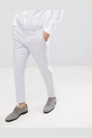 River Island Skinny Fit Oxford Pants In Purple