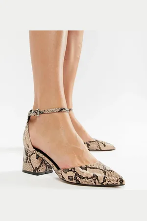 ASOS Starling pointed heeled court shoes in snake