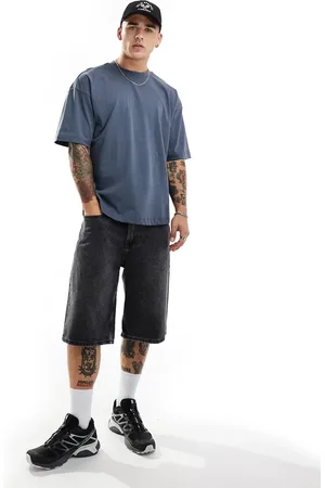 Cotton On Cotton On boxy fit scoop hem t-shirt in denim