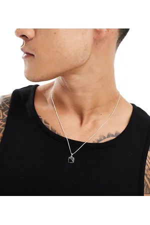 ASOS Sterling necklace with black pendant