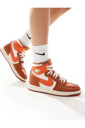 Jordan Nike Air 1 high sneakers in and orange
