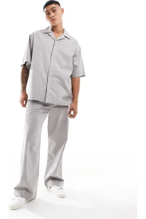 ASOS Wide baggy pants with elastic waist in - part of a set