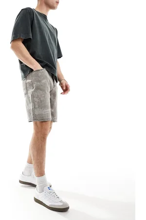 Liquor N Poker Oversized textured shorts in washed