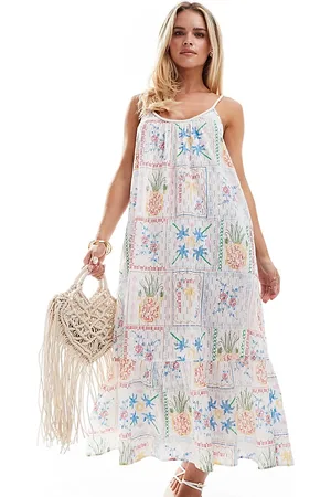 Never Fully Dressed Petite midaxi dress in abstract print
