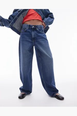 Topshop Gilmore low slung boyfriend jeans in rich