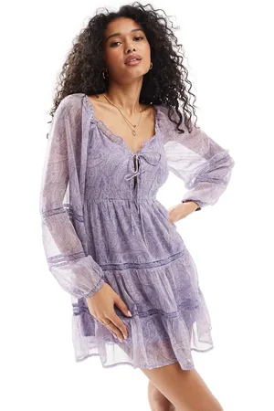 Miss Selfridge Corset mini dress in paisley