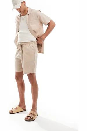 South Beach Tonal seersucker stripe beach short in oat
