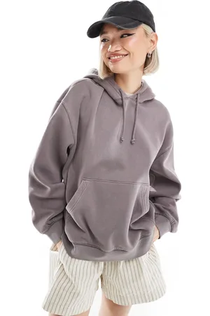 Weekday Essence hoodie in mole