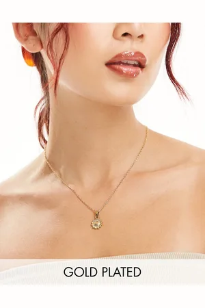 LOST SOULS Stainless steel flower pendant necklace in 18k plated