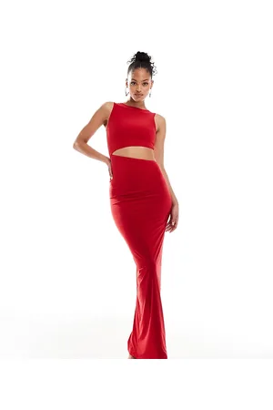 ASOS ASOS DESIGN Tall slinky cut out maxi dress in