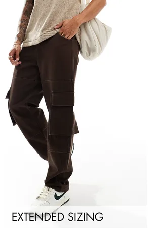 ASOS Baggy cargo canvas pants in heavy canvas in