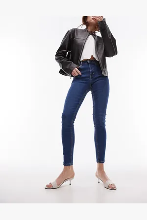 Topshop High rise Jamie jeans in rich blue
