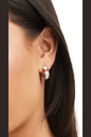 SVNX Multicolored half hoop earrings