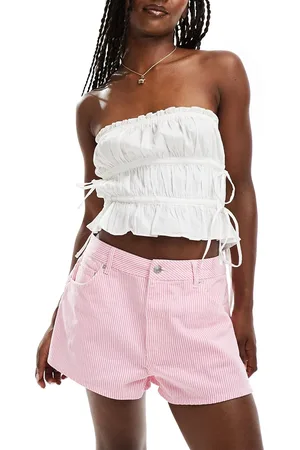 ASOS Denim a line shorts in stripe