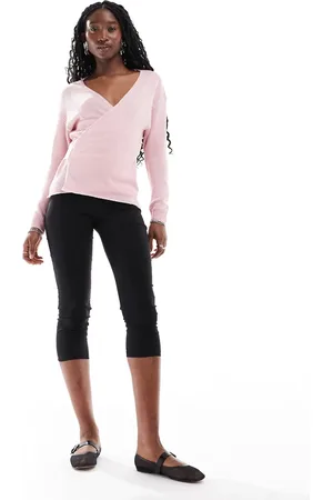Glamorous Wrap front sweater in baby knit