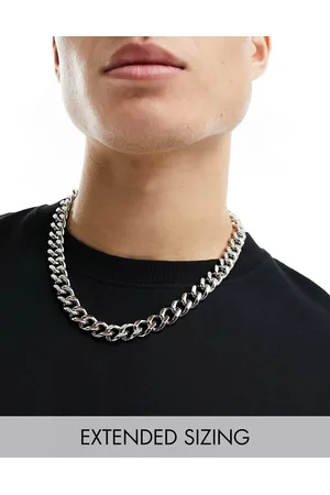 ASOS Waterproof stainless steel short chunky 13mm chain necklace with clasp in tone