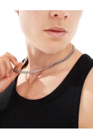 ASOS Waterproof stainless steel curb chain necklace in tone
