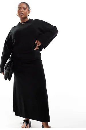 ASOS ASOS DESIGN Curve knitted a line maxi skirt in - part of a set