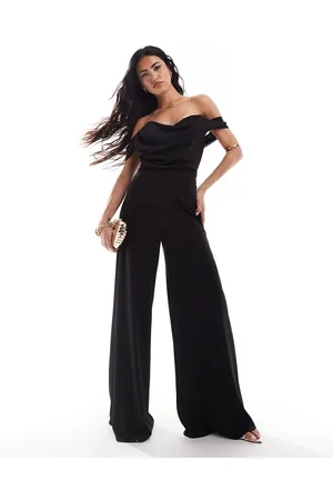 ASOS Off the shoulder structured neckline jumpsuit in