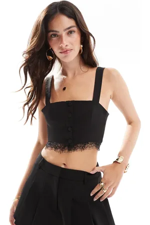 Miss Selfridge Lace trim corset top in - part of a set