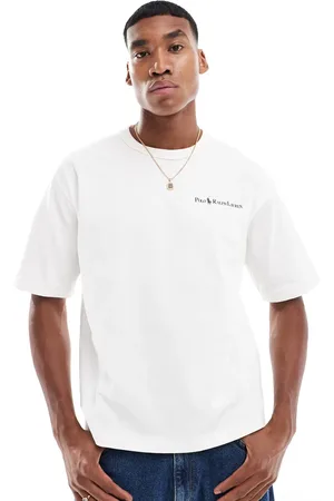 Ralph Lauren Script logo heavyweight t-shirt classic oversized fit in cream