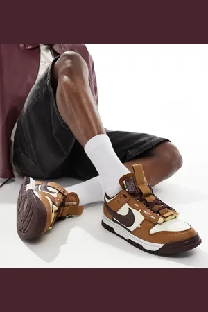 Nike Dunk Jumbo sneakers in brown and tan