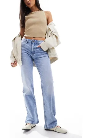 Stradivarius STR straight low waist jeans with stretch in light