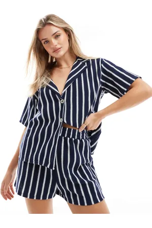 ASOS Shorts in navy and white stripe - part of a set