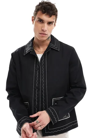 ASOS Embroidered harrington jacket in