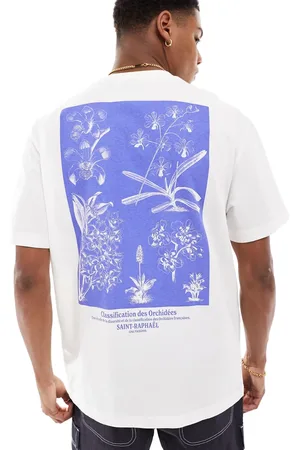 Only & Sons Relaxed fit T-shirt with floral back print in off