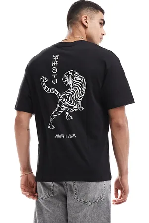 JACK & JONES Oversized t-shirt with tiger back print in