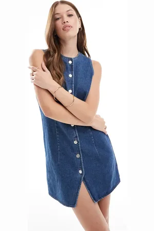 ASOS Denim button up dress in indigo