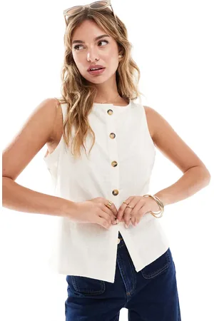 ASOS Linen look vest in
