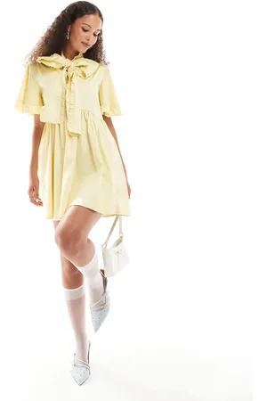 Sister Jane Bow ruffle mini dress in