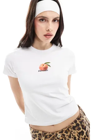 JJXX Baby t-shirt with stay peachy chest print in
