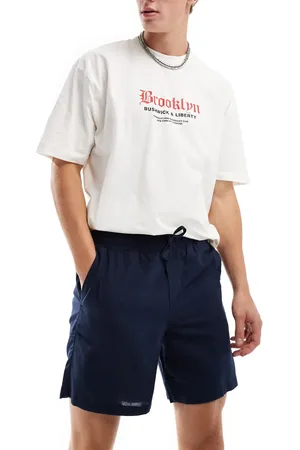 JACK & JONES Linen mix shorts with drawstring in