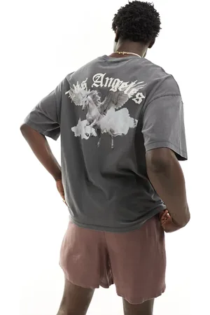 ADPT. Oversized t-shirt with horse back print in washed