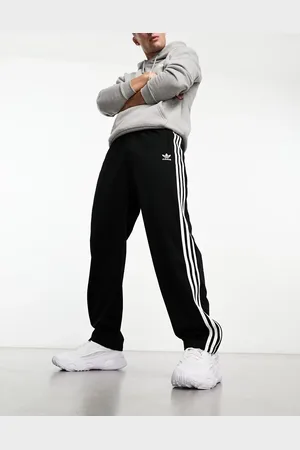 adidas Adicolor firebird track pants in & white