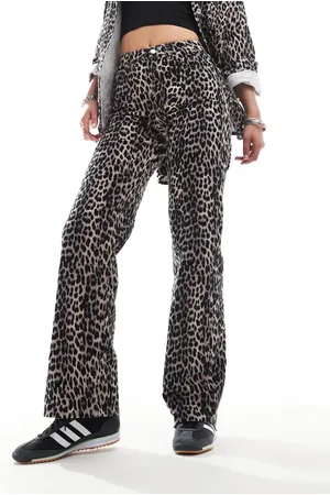 ONLY Juicy wide leg jeans in leopard print - part of a set