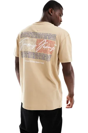 Tommy Hilfiger Vintage graphic back print T-shirt in beige
