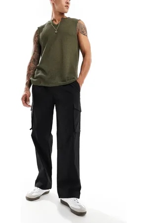 JACK & JONES Bill drawstring wide fit tech cargo pants in