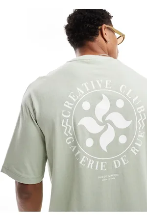 SELECTED Oversized T-shirt with creative circle back print in