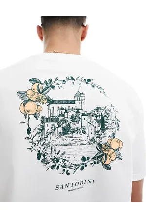SELECTED Oversized t-shirt with santorini oranges backprint in