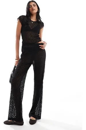 JJXX Lace straight leg pants in