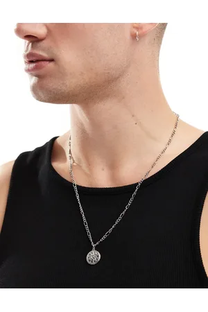 ASOS Chain necklace with round sun design pendant in tone